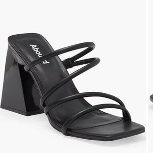 Abound Austyn Strappy Black Strappy Thick Block Heels